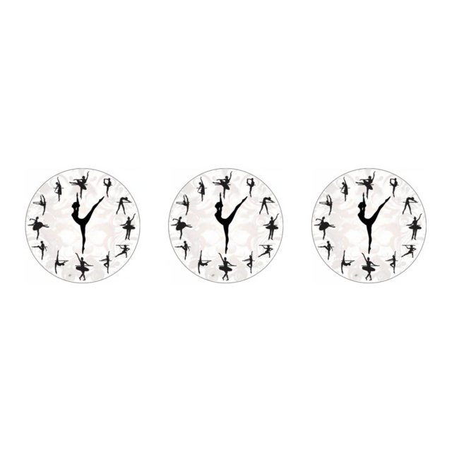 Guardoinrt Round Music Keyboard Wall Clock Unique Style And Silent Operation For Any Room Elegant Piano Key Clock ABS Timeless Ballet 2 3Set
