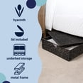 thumbnail image 4 of happimess BSK2015C-SET2 Holden 30" Classic Costal Hand-Woven Hyacinth Wicker Under Bed Storage Basket with Lid, Black (Set of 2), 4 of 5