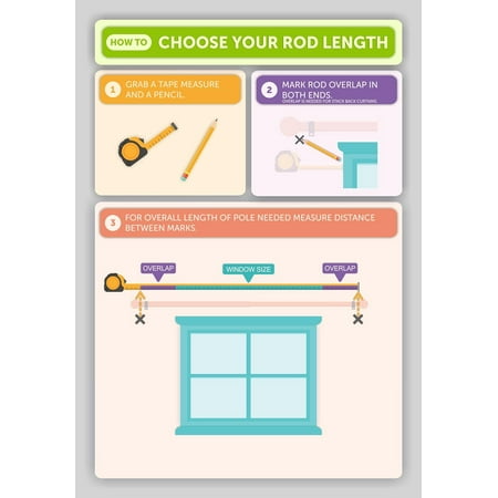 Ivilon Drapery Window Curtain Rod - End Cap Style Design 1 Inch Pole. 28 to 48 Inch Color Warm Gold 28 to 48 in.