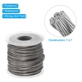 thumbnail image 4 of Uxcell 3/50" OD 98.4 Ft 304 Stainless Steel Cable Wire Rope with Aluminum Sleeves 7 x 7 Strand Rope, Silver, 4 of 6