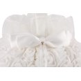 thumbnail image 5 of Cesta de tela de seda con lazo para ceremonia de boda, fiesta, rosa, florista (blanco roto), 5 of 5