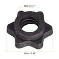 thumbnail image 2 of Uxcell M25 Collar de bloqueo antideslizante de plástico para tornillo de mancuerna, tuerca hexagonal para barra de pesas, paquete de 2, 2 of 5