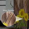 thumbnail image 3 of Wood Barn Door Shower Curtain for Bathroom with Hooks Harvest Yellow Sunflowers Green Leaves RV Stall Farmhouse Bathtub Home Decor Plants Fabric Waterproof Shower Curtains 72x72inches, 3 of 6