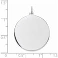 thumbnail image 3 of Sterling Silver Rhod-Plated Eng. Rnd Polish Front/Back Disc Charm (33 X 26) Made In United States qm374/18p, 3 of 5
