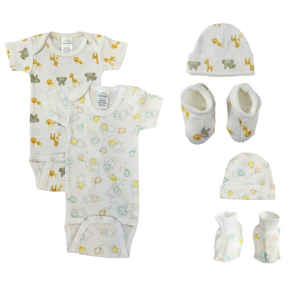 Unisex Newborn Baby 6 Pc Layette Sets