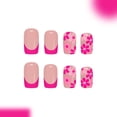 thumbnail image 4 of Uñas postizas BLGTGH medianas cuadradas rosa floral 24 piezas, 4 of 7