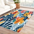 thumbnail image 2 of Tropical Floral Rug 5x8 Area Rugs for Bedroom Living Room, Botanical Leaf Area Rug, Jungle Carpet Machine Washable Non-Slip Large Rug, Soft Low Pile Area Rug, Indoor Decorative Rug G&n110, 2 of 7