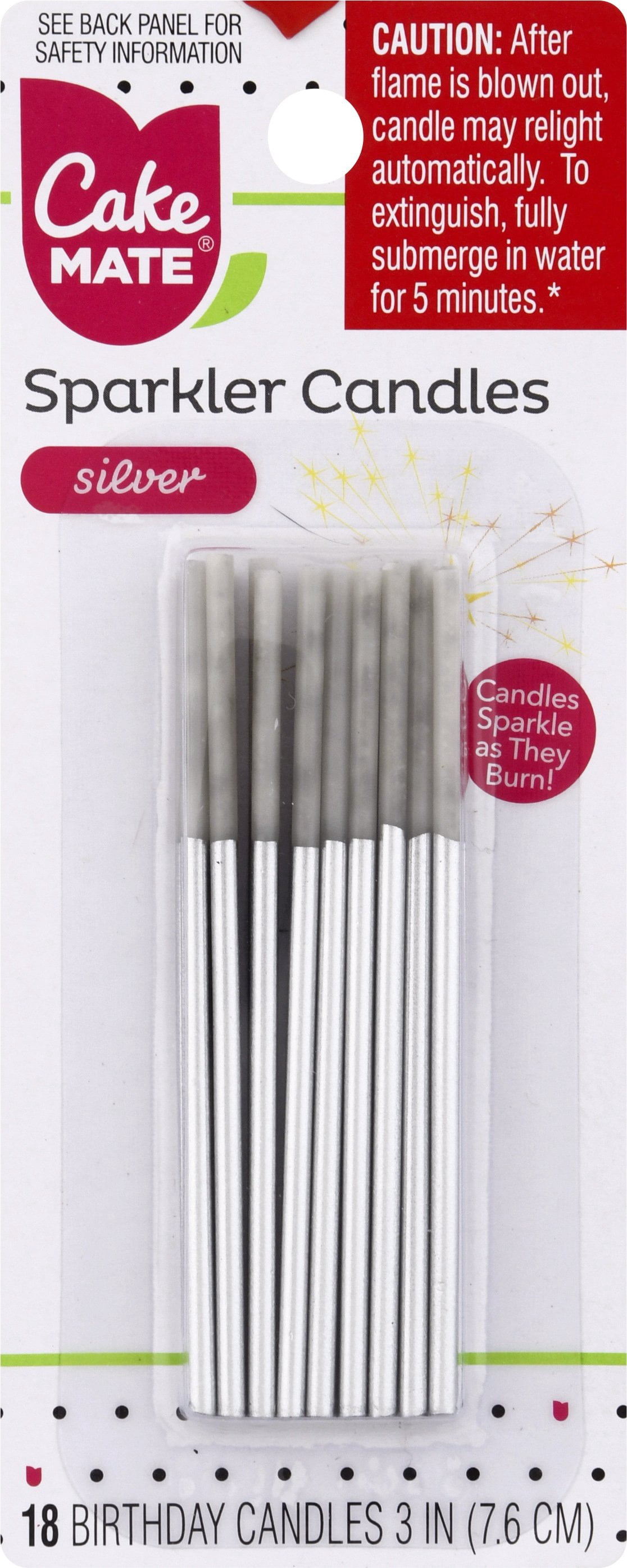 Cake Mate Relight Sparkle Candle - 18 Count