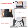 thumbnail image 4 of Bxaolu 2 Packs Chef Apron, Plain Bib Apron with 2 Pockets for Men Women, Multicolor Apron for Kitchen Cooking Gardening Painting Baking Restaurant, 4 of 5