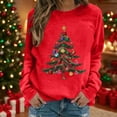 thumbnail image 2 of Christmas Shirts for Women Christmas Tree Tops Crewneck Graphic Sweatshirts Long Sleeve Loose Pullover Dressy Holiday Tops for Women 2025, 2 of 4