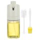 thumbnail image 1 of Rociador de aceite para cocinar, botella rociadora de aceite de oliva de 6.7 oz (200 ml), dispensador de aceite de vidrio con cepillo (redondo, plateado), 1 of 7