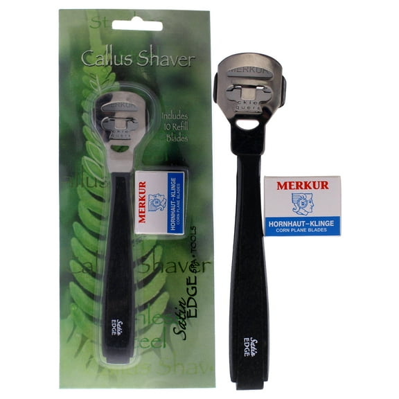 Satin Edge Callus Shaver, 1 Pc Shaver with 10 Refill Blades