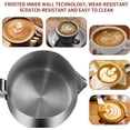thumbnail image 2 of Jarra para espumar leche de acero inoxidable con tapa, perfecta para máquinas de café expreso, espumador de leche, Latte Art - Plata, 350ml Sincero Electrónica, 2 of 5