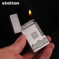 thumbnail image 3 of Kerosene lighter, Top Metal Pocket Lighter Daily Use, Sold Without Fuel.,SKU00999-镜面鸿运当头, 3 of 12