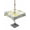 Lemon Yellow, variant on Outdoor Table Cloth with Umbrella Hole and Zipper, Summer Lemon Waterproof Square Tablecloth 60"x60", Watercolor Yellow Spring Floral Botanical Washable Table Cover for Outside Party Patio Picnic