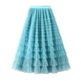thumbnail image 3 of new tulle cake skirt for women elastic waist multi-layer mesh skirt for women summer and spring new skirt for women elegant clothes-White-One Size, 3 of 7