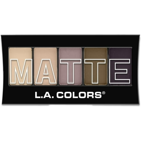 2 Pack - L.A. Colors 5 Color Matte Eyeshadow, Natural Linen 0.08