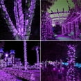 thumbnail image 6 of Solar String Lights Outdoor with Remotes, 39FT Dimmable LED Patio Light Waterproof, Shatterproof Solar Powered Light String, Warm Nature Daylight White Hanging Light for Café - Purple, 6 of 8