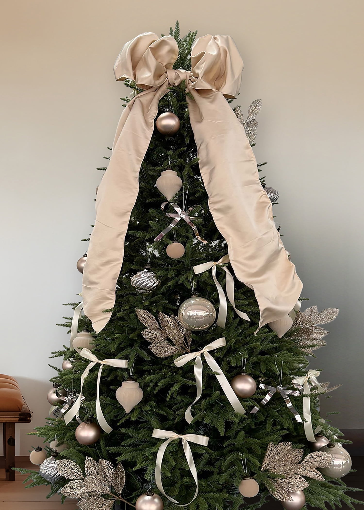91 Count Champagne Christmas Tree Decorating Kit, by Holiday Time