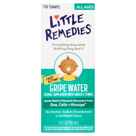 Little Remedies Little Tummies Gripe Water Herbal Supplement, 4 oz