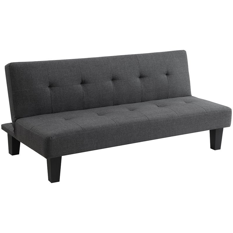 Serta Tomsin Tufted Sleeper Sofa in Charcoal Fabric Upholstery