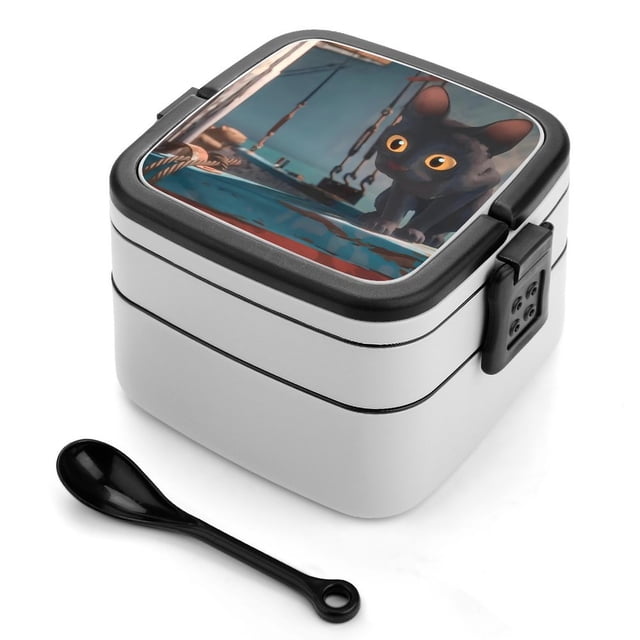 Flow: La Película Fiambrera de Doble Capa, Contenedor de Almuerzo Portátil Apilable, Almacenamiento de Alimentos Hermético a Prueba de Fugas, 1000ml