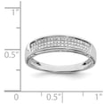 thumbnail image 2 of White Sterling Silver Ring Band Diamond Rhodium Diam., 2 of 2