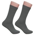 thumbnail image 7 of 4 Pairs Grey Non Skid Hospital, Yoga, Pilates, Gripper Slipper Socks Men's or Women Mid Calf Size XXL, 7 of 7