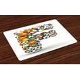 thumbnail image 1 of Ambesonne Letter F Place Mats Set of 4, Sports Balls Composition, Standard Size, Multicolor, 1 of 4