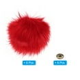 thumbnail image 3 of Uxcell Fluffy Soft Faux Fur Pom Poms for Hats with Snap Button, Red 6Pack, 3 of 6
