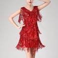 thumbnail image 3 of Women Sequins Latin Dance Dress Sexy Rumba Cha Cha Tango Samba Dance Party Dress, 3 of 11