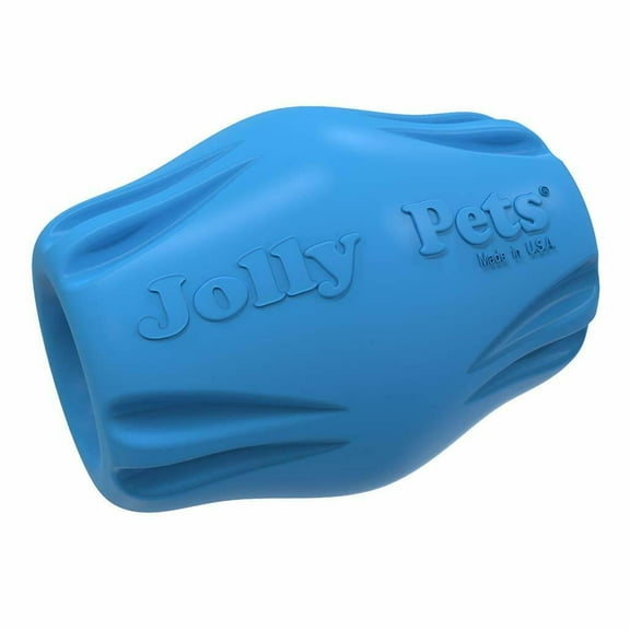 Flex-N-Chew Durable Dog Toys Hollow Treat Dispensing Floating Bobble or Squarble (Bobble - Blue 3")