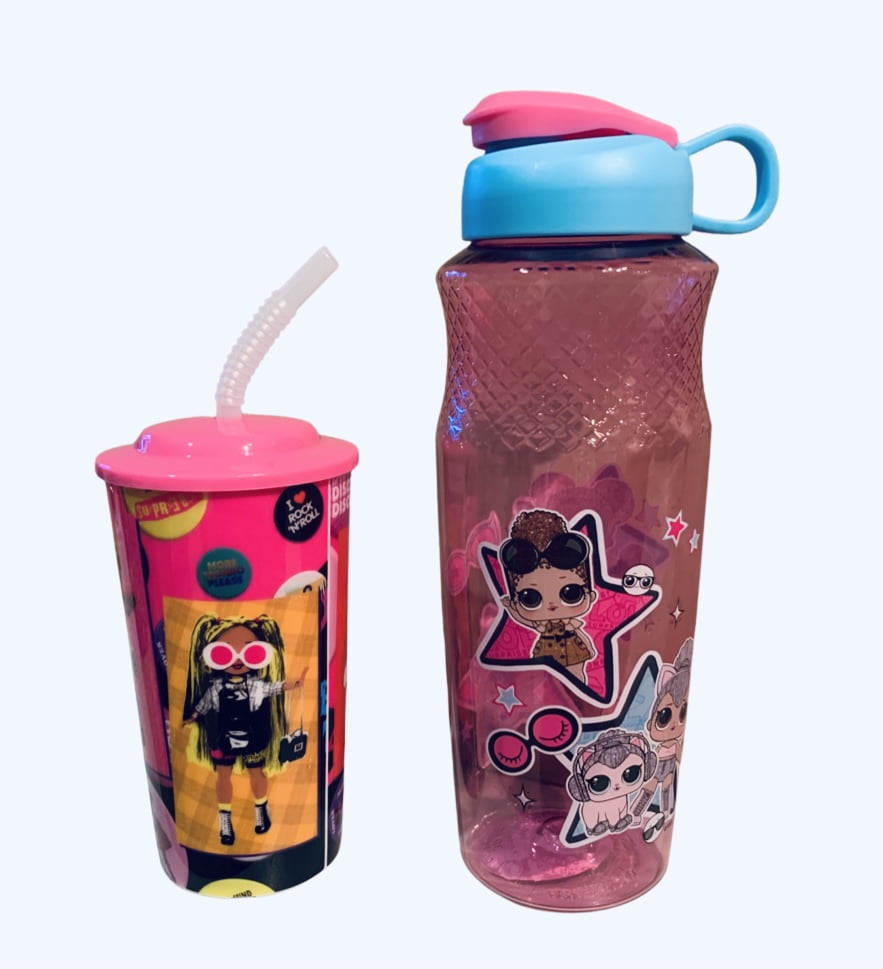 *NEW* LOL Surprise Water/Plastic Bottle School Girl Pink 600 Ml L.O.L Surprise 