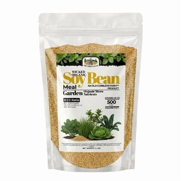 Old Cobblers Farm™ Wicked Organics Soy Bean Meal - Slow-Release Plant Nutrition for Strong Growth & Healthier Soil – (5 lbs | 10 lbs | 15 lbs | 20 lbs)(5lbs)