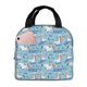 thumbnail image 1 of Fotbe Pelican Reed And Fish Bolsa Térmica con Estampado y Forro de Aluminio Grueso Bolsa de Almuerzo con Bolsillo Frontal para Hombres y Mujeres, Ideal para Trabajo, Escuela, 1 of 8
