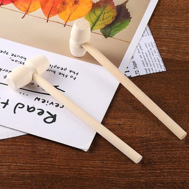 Xihbxyly Mini Mazo de Madera, Entrenamiento de Coordinación Ojo-Mano, Diseño Ecológico y Seguro, Ejercicios de Agarre y Golpe, Herramienta Multiusos para Marroquinería, Ideal para Regalo de Cumpleaño