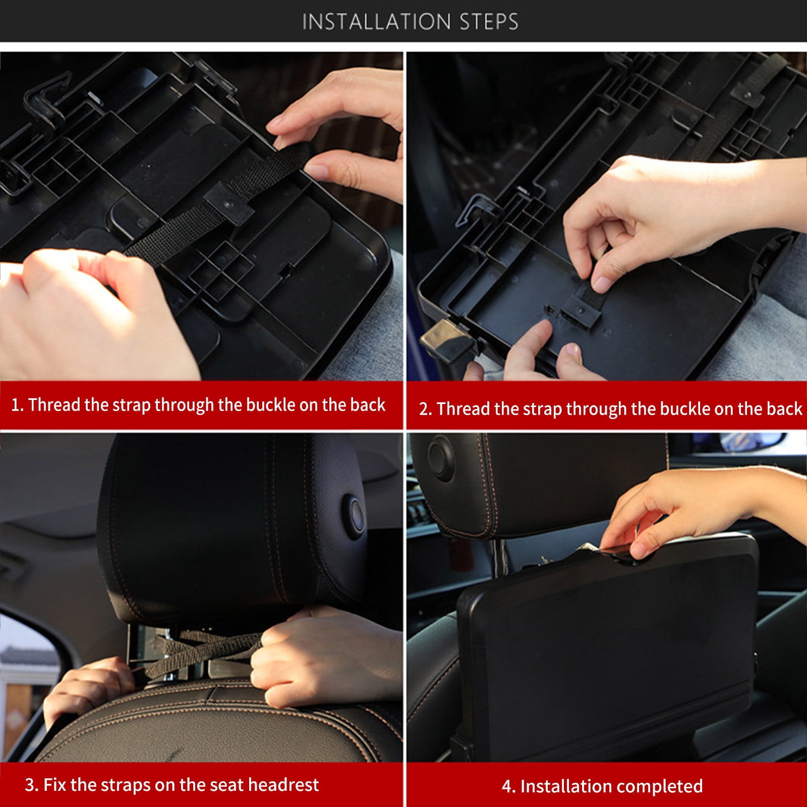 Multi-Functional Portable Foldable Car Backseat Tray Desk Plastic Car Vehicle Back Seat Tray for Water Cup Phone