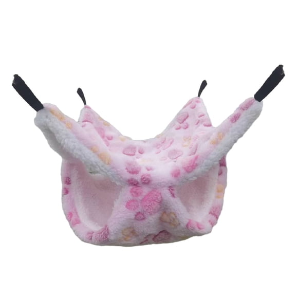 Greeniant Hamaca colgante de tela para animales pequeños, escondite y confiable para cobayas, hurones y ratas, hurón de doble capa, pies rosas Type2 NO2