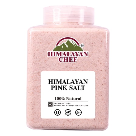 Himalayan Chef Himalayan Pink Salt Fine Grain, Plastic Jar-5 lbs