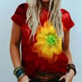 thumbnail image 1 of CHGBMOK Plus Size Ladies Tops And Blouses Summer Women's Blouse Décontractée à Manches Courtes Imprimée Col Rond T-Shirt Ladies Tops Summer Beach Tops en Liquidation, 1 of 4
