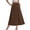 01 Brown, variant on Summer Skirts for Women Long Flowy Cute Modest High Waist Floor Length Pockets Maxi Skirt