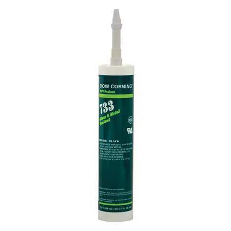 DOW CORNING 2468344 300mL Black Silicone Elastomer Glass and Metal (Best Silicone Sealant For Metal)