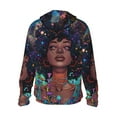 thumbnail image 2 of Goofa Cosmic Garden Woman Portrait Printed Women's UPF 50+ Sun Protection Hoodie Jacket Lightweight Long Sleeve Sun Shirt for Women with Pocket Hiking Outdoor-3X-Large, 2 of 9
