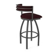 thumbnail image 2 of 861 Artemis 30" Swivel Bar Stool with Pewter Finish and Canter Bordeaux Seat and Back, 2 of 5