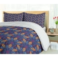 thumbnail image 5 of Ambesonne Mandala Duvet Cover Sets, Vibrant Floral Ornate, 2-King, Orange Pale Blue Purple, 5 of 7