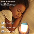 thumbnail image 3 of Luz nocturna portátil para niños, lámpara de noche recargable, linterna portátil con atenuación continua, iluminación de 360 ​​​​°, lámpara de mesa con protección para los ojos, luz cálida de 3000 K, muy adecuada para dormitorio, sala de estar, camping, etc., azul. Sincero Electrónica, 3 of 5