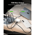 thumbnail image 2 of Retractable Car Charger 75W with 75cm/30 in. retractable USB-C cable charges smartphones and most laptops., 2 of 6