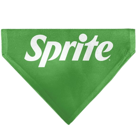 Coca-Cola Pet Bandana Sprite Text Logo Green White Slip On Collar Bandana Only