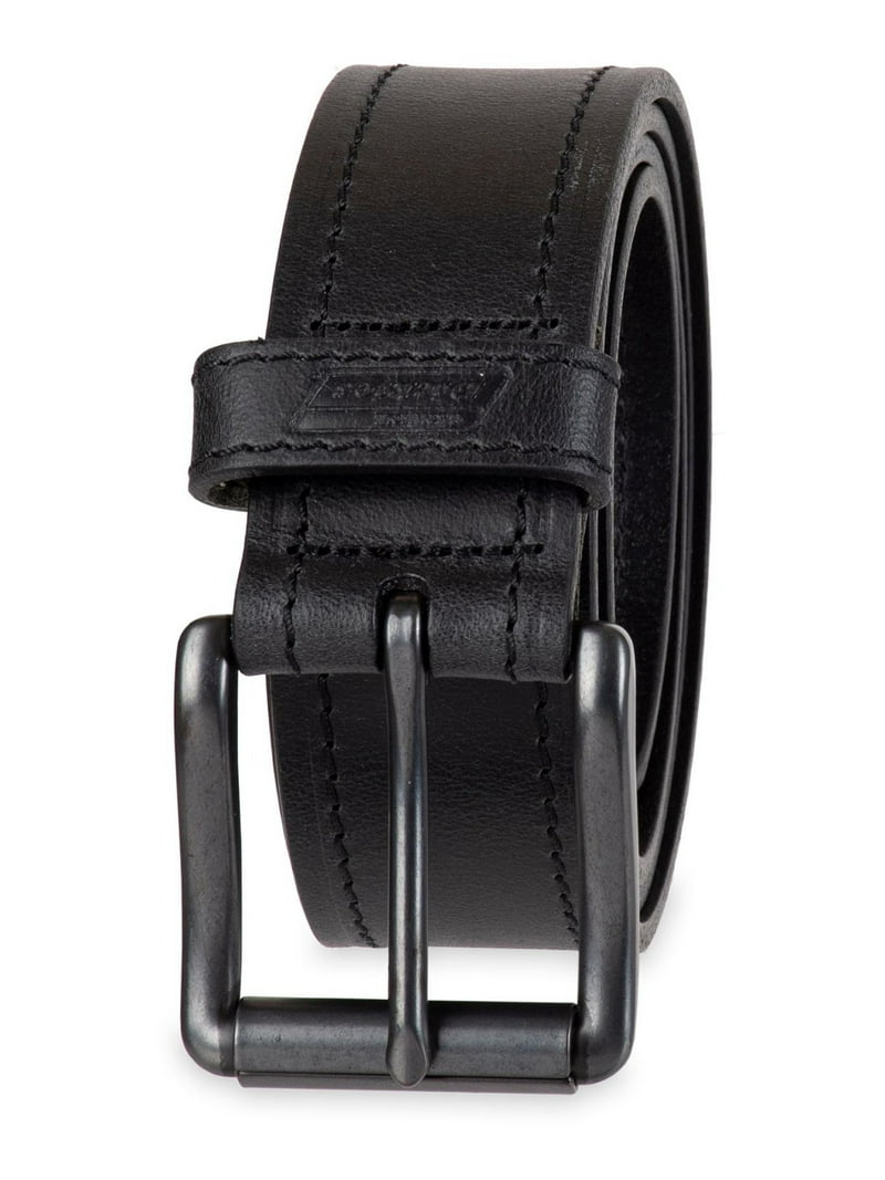 Genuine Dickies Men's Casual Black Leather Work Belt with Roller