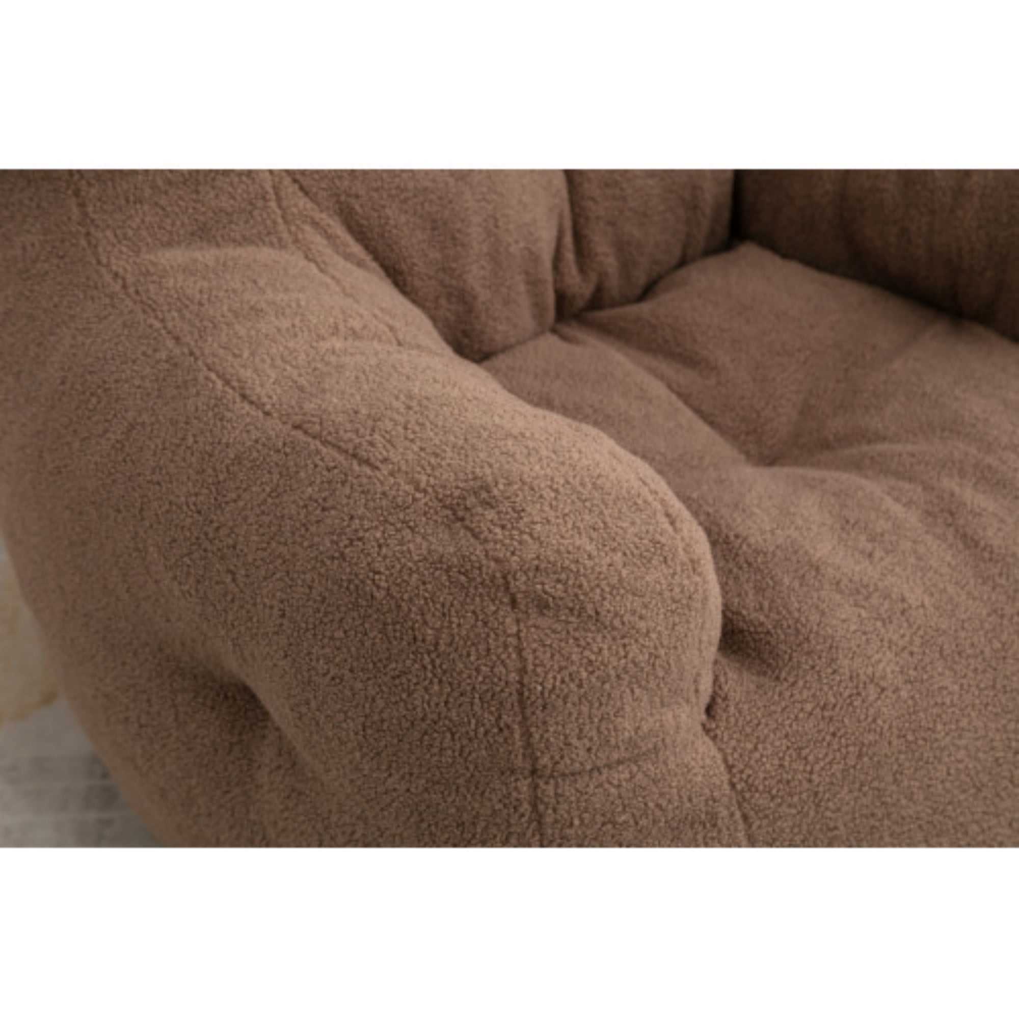 Yardmaster Bean Bag Chair with Teddy Soft Stuffed and Memory Foam, Giant Bean Bag Chair with Armrest for Apartment, Dorm, Living Room, Bedroom, Big Joe Bean Bag for Adults Child Comfy Chair